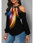 Nowe damskie bluzki z długim rękawem Casual ladies luźna bluzka na ramię Plus rozmiar góra wiosna modna damska bluzka