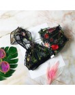 Bielizna Sexy biustonosz zestaw kobiet kwiat haft Sling koronkowa bielizna biustonosze plus size seksowna bielizna nocna bielizn