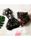 Bielizna Sexy biustonosz zestaw kobiet kwiat haft Sling koronkowa bielizna biustonosze plus size seksowna bielizna nocna bielizn