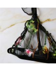 Bielizna Sexy biustonosz zestaw kobiet kwiat haft Sling koronkowa bielizna biustonosze plus size seksowna bielizna nocna bielizn