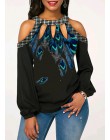 Nowe damskie bluzki z długim rękawem Casual ladies luźna bluzka na ramię Plus rozmiar góra wiosna modna damska bluzka