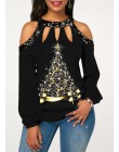 Nowe damskie bluzki z długim rękawem Casual ladies luźna bluzka na ramię Plus rozmiar góra wiosna modna damska bluzka