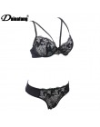 Intimates Sexy B C Cup biustonosz zestaw z majtkami luksusowe koronki komplet biustonosz push-up kobiety bielizna zestaw dziewcz
