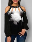 Nowe damskie bluzki z długim rękawem Casual ladies luźna bluzka na ramię Plus rozmiar góra wiosna modna damska bluzka