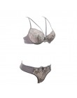 Intimates Sexy B C Cup biustonosz zestaw z majtkami luksusowe koronki komplet biustonosz push-up kobiety bielizna zestaw dziewcz