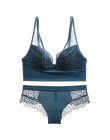 CINOON 2019 Fashion Sexy komplet bielizny koronkowy zestaw z haftowanym biustonoszem biustonosze bez fiszbin dla kobiet bielizna