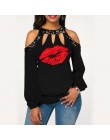 Nowe damskie bluzki z długim rękawem Casual ladies luźna bluzka na ramię Plus rozmiar góra wiosna modna damska bluzka
