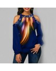 Nowe damskie bluzki z długim rękawem Casual ladies luźna bluzka na ramię Plus rozmiar góra wiosna modna damska bluzka