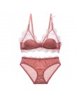CINOON New Fashion Women koronkowy biustonosz komplet bielizna wysokiej jakości seksowna kobieta bielizna komplet biustonosz pus