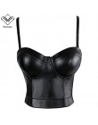 Wechery damskie skórzane topy biustonoszowe gotyckie biustonosze Push Up stanik seksowna bielizna gorset Hot Fashion Party biust