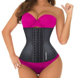 Burvogue kobiety gorset gorset waist trainer lateksowy gorset modelowanie talii gorset i obcisły top bez ramiączek stalowe kości