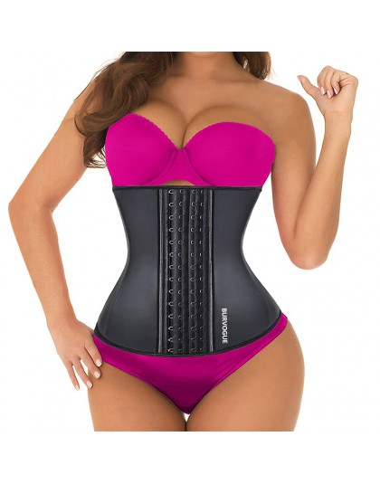 Burvogue kobiety gorset gorset waist trainer lateksowy gorset modelowanie talii gorset i obcisły top bez ramiączek stalowe kości