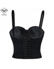 Wechery damskie skórzane topy biustonoszowe gotyckie biustonosze Push Up stanik seksowna bielizna gorset Hot Fashion Party biust