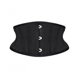 Burvogue Women gorset waist trainer gorsety wyszczuplający modelujący pas krótki tułów satynowy gorset pod biustem Sexy Lace Up 