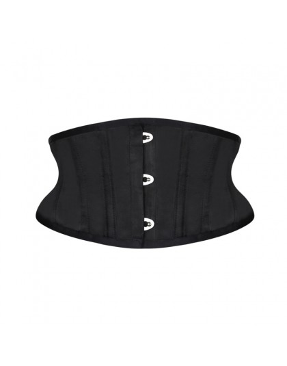 Burvogue Women gorset waist trainer gorsety wyszczuplający modelujący pas krótki tułów satynowy gorset pod biustem Sexy Lace Up 