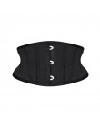 Burvogue Women gorset waist trainer gorsety wyszczuplający modelujący pas krótki tułów satynowy gorset pod biustem Sexy Lace Up 