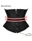Beonlema kobiety stalowy pas wyszczuplający w talii gorset wyszczuplająca talia Underbust Fajas Steampunk akcesoria Femme XS-3XL