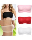 Damski seksowny, obcisły Skinny zakrętka tubki bez ramiączek biustonosz bandeau bielizna nocna kobiety Bralette bez szwu top bez