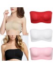 Damski seksowny, obcisły Skinny zakrętka tubki bez ramiączek biustonosz bandeau bielizna nocna kobiety Bralette bez szwu top bez