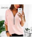 Zipper z krótkim rękawem koszule damskie Sexy V Neck solidne damskie topy i bluzki koszulka Casual koszule topy ubrania damskie 