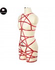 Goth Pentagram szelki zestaw Punk Pole Dance stanik z uprzężą Rave Pentagram podwiązka na nogę pas Bondage seksowna bielizna Bod