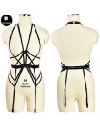 Goth Pentagram szelki zestaw Punk Pole Dance stanik z uprzężą Rave Pentagram podwiązka na nogę pas Bondage seksowna bielizna Bod
