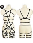 Goth Pentagram szelki zestaw Punk Pole Dance stanik z uprzężą Rave Pentagram podwiązka na nogę pas Bondage seksowna bielizna Bod