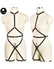 Goth Pentagram szelki zestaw Punk Pole Dance stanik z uprzężą Rave Pentagram podwiązka na nogę pas Bondage seksowna bielizna Bod