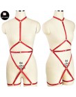 Goth Pentagram szelki zestaw Punk Pole Dance stanik z uprzężą Rave Pentagram podwiązka na nogę pas Bondage seksowna bielizna Bod