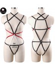 Goth Pentagram szelki zestaw Punk Pole Dance stanik z uprzężą Rave Pentagram podwiązka na nogę pas Bondage seksowna bielizna Bod