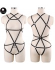 Goth Pentagram szelki zestaw Punk Pole Dance stanik z uprzężą Rave Pentagram podwiązka na nogę pas Bondage seksowna bielizna Bod