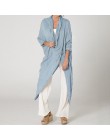 2020 Celmia Plus Size kobiety popy i bluzki Vintage długa koszula Casual Cowl Neck z długim rękawem luźne asymetryczne Blusas Fe