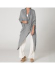 2020 Celmia Plus Size kobiety popy i bluzki Vintage długa koszula Casual Cowl Neck z długim rękawem luźne asymetryczne Blusas Fe
