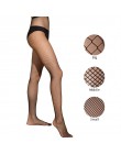 Kobiety Sexy przejrzyste Slim rajstopy kabaretki Club Party netto otwory czarne rajstopy udo wysokie pończochy małe/średnie/duże
