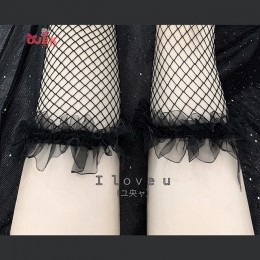 OJBK Over Knee czarny biały różowy seksowny pończoch wysoka tuba jedwabna pończocha śliczna bielizna przezroczysta KawaiiNet Sto