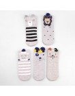 Bawełniane skarpety damskie słodki mops pies kot Fox śliczne skarpetki Lolita krótkie bambusowe Kawaii Hipster damskie skarpety 