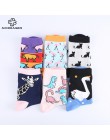 Modeager marka z japonii harajuku świnia Flamingo dinozaur kot Fox zwierzęta kobiety skarpetki Kawaii śliczne kobiety Cartoon śm