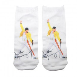 P3663 1 para personalizuj freddie mercury skarpetki niewidoczne głęboki dekolt kostki skarpety letnie dorywczo oddychające krótk