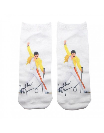P3663 1 para personalizuj freddie mercury skarpetki niewidoczne głęboki dekolt kostki skarpety letnie dorywczo oddychające krótk