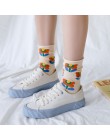 Japoński koreański styl kreskówka kwiat urocze skarpetki kobiety Streetwear Skate Harajuku Kawaii skarpetki jesień 38
