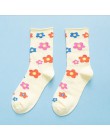 Japoński koreański styl kreskówka kwiat urocze skarpetki kobiety Streetwear Skate Harajuku Kawaii skarpetki jesień 38