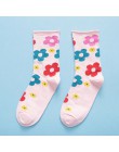 Japoński koreański styl kreskówka kwiat urocze skarpetki kobiety Streetwear Skate Harajuku Kawaii skarpetki jesień 38