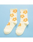 Japoński koreański styl kreskówka kwiat urocze skarpetki kobiety Streetwear Skate Harajuku Kawaii skarpetki jesień 38