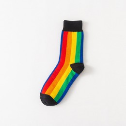 Harajuku Happy Funny skarpetki damskie śliczne bawełniane w paski Dot nowość kobiety skarpetki modne skarpetki męskie śmieszne R