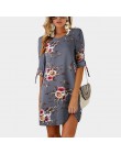 2020 kobiety letnia sukienka styl Boho kwiatowy Print szyfonowa plaża sukienka tunika Sundress luźna Mini impreza sukienka Vesti