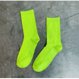 CHAOZHU nastolatek młodszy Neon fluorescencyjne cukierki kolor nici luźne stałe śmieszne party kobiety skarpetki jasne harajuku 