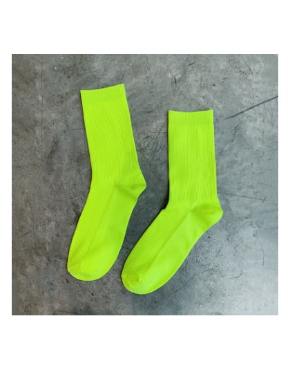 CHAOZHU nastolatek młodszy Neon fluorescencyjne cukierki kolor nici luźne stałe śmieszne party kobiety skarpetki jasne harajuku 