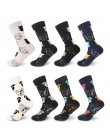 New Arrival damskie śmieszne skarpetki damskie Cartoon czesana bawełna kot motyw psa szczęśliwe skarpetki Unisex Harajuku kostki