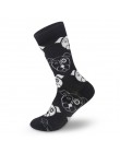 New Arrival damskie śmieszne skarpetki damskie Cartoon czesana bawełna kot motyw psa szczęśliwe skarpetki Unisex Harajuku kostki