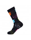 New Arrival damskie śmieszne skarpetki damskie Cartoon czesana bawełna kot motyw psa szczęśliwe skarpetki Unisex Harajuku kostki